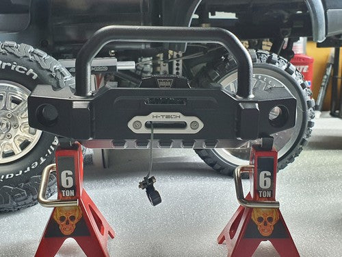 H-TECH 1/10 WARN アルミメタルウインチ&牽引フックセット