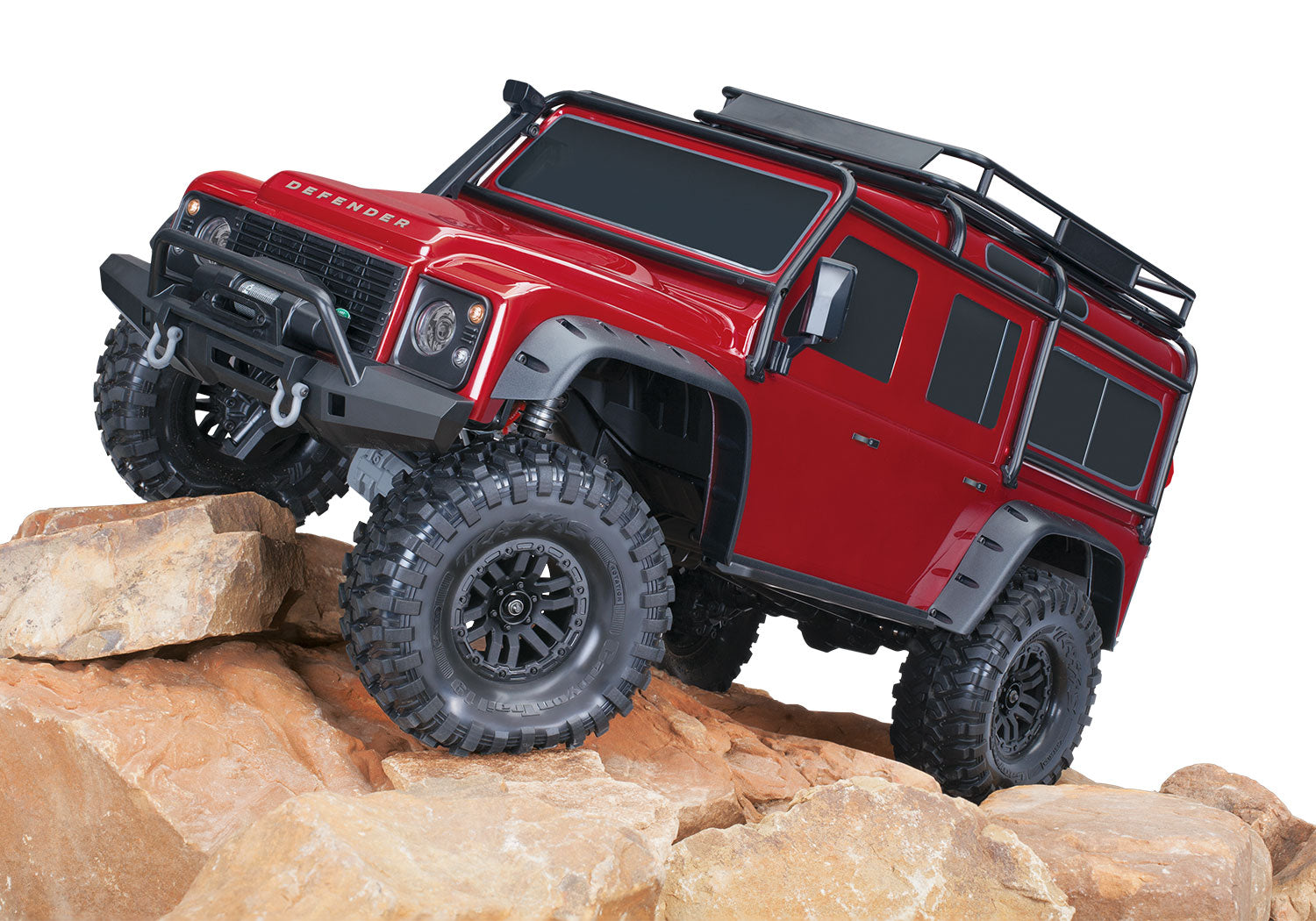 【 トラクサスリンク モジュール 6511 付属 】トラクサス TRX4 ランドローバー ディフェンダーD110 RTR レッド クリップレスボディ 82256-4 - RCTRAIL