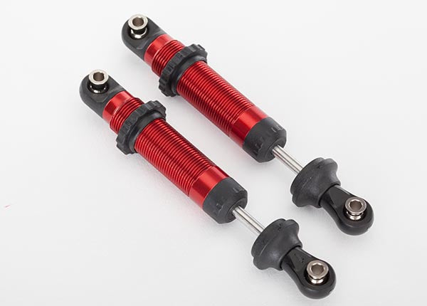 トラクサス TRX4、TRX6 ショックアブソーバー、GTS、レッドアルマイト(スプリングリテーナー付き)(2本) 8260R
