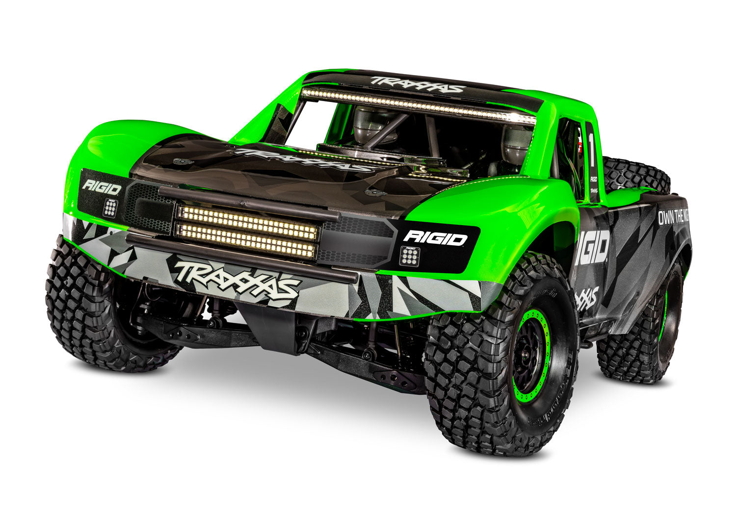 【 トラクサスリンク モジュール 6511 付属 】トラクサス 1/7 アンリミテッドデザートレーサー LEDライト仕様 グリーン 85086-4GREEN