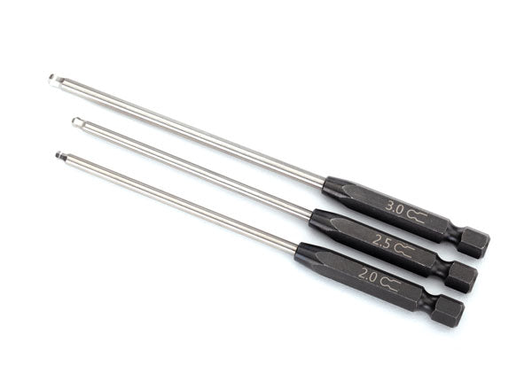 トラクサス スピードビットセット、六角ドライバー、3ピースボールエンド(2.0mm、2.5mm、3.0mm)1/4インチドライブ 8716X