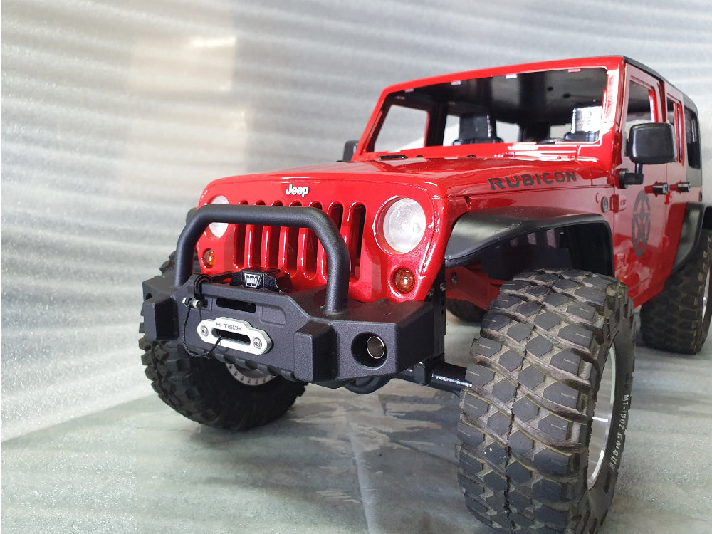 H-TECH 1/10 WARN アルミメタルウインチ&牽引フックセット