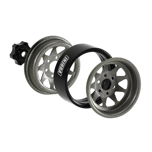 1.3インチ スタンプスチールホイール - 4.05mmオフセット 1/24 1/18 RCクローラー用 (W1312) YQW-1312BK 各色