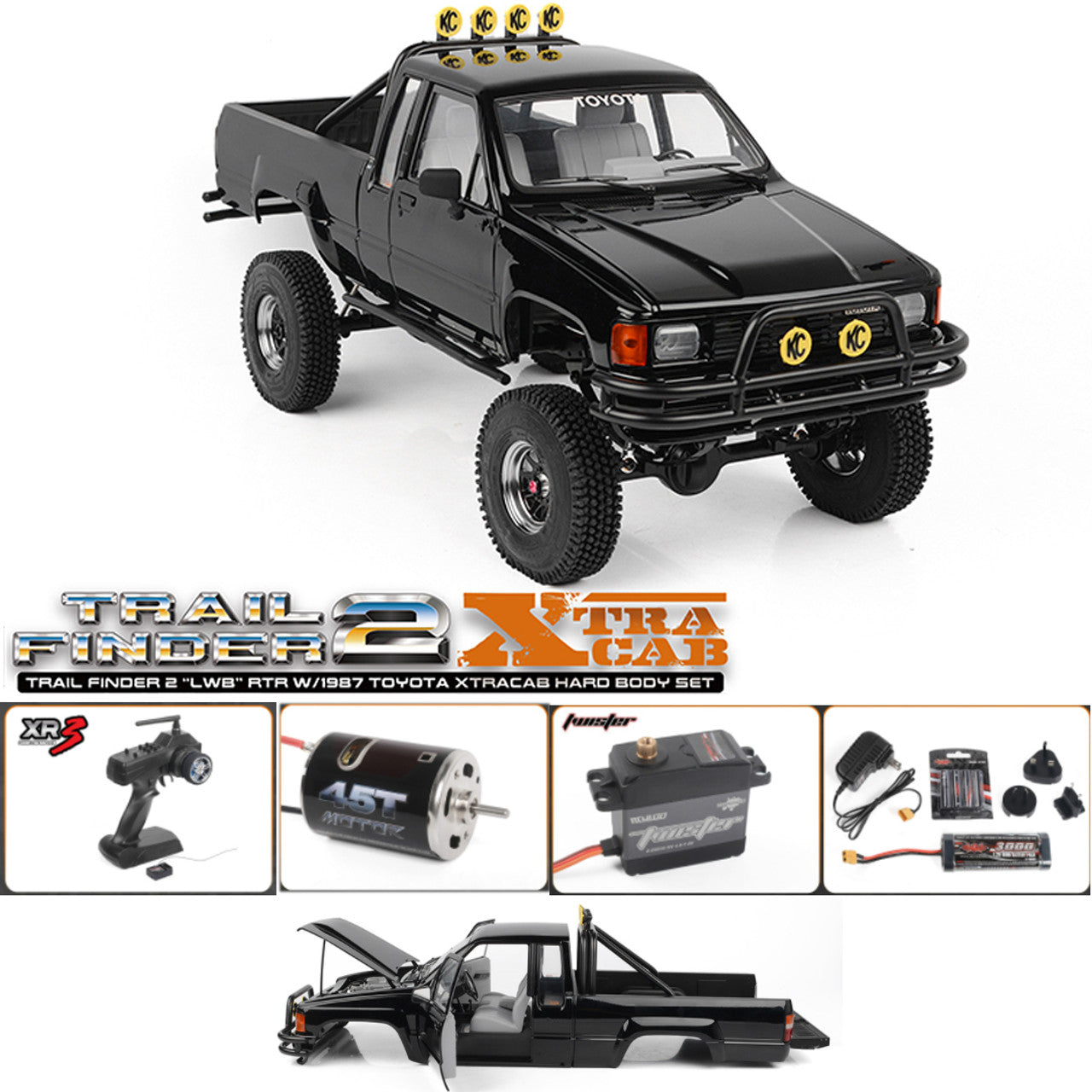 【アウトレット箱傷みあり】RC4WD TF2 LWB 1987 トヨタ ハイラックス エクストラキャブ