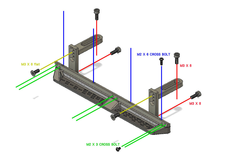 H-TECH 1/10 トラクサス TRX4適合 ブロンコ アルミメタルサイドステップ&ロックレール 「ラプタータイプ」
