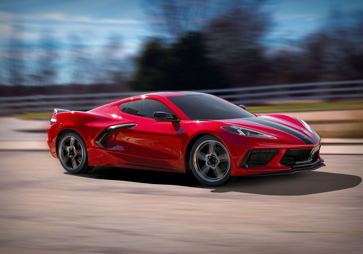 トラクサス 1/10 シボレー CORVTTE レッド RTR 塗装済み完成品 コルベット 93054-4