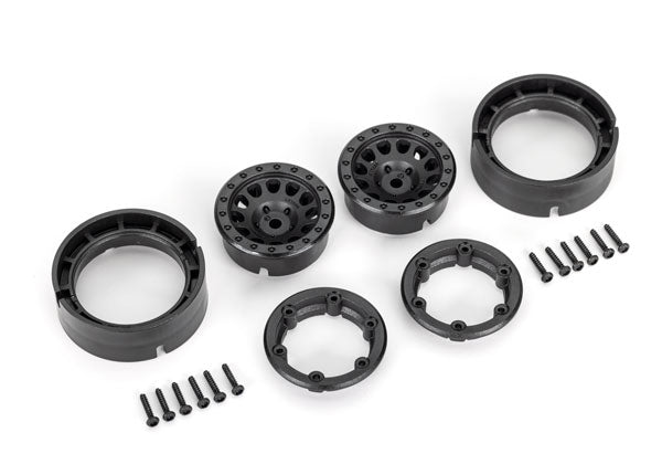 トラクサス ホイール、1.0インチ、Method Race Wheels® 105 ビードロック(ブラック、ビードロック)(2) 9781
