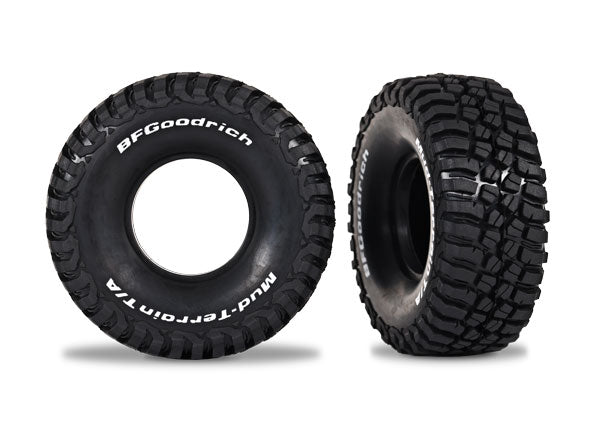 トラクサス　 TRX4Mハイトレル　タイヤ　ホワイトレター　BFGoodrich® Mud-Terrain　T/A KM3 2.4x1.0 インチ (2本)　9868