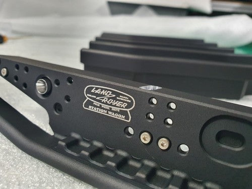 H-TECH 1/10 トラクサス TRX4適合 ランドローバー ディフェンダー アルミニウム メタル リアバンパー(LED付き)