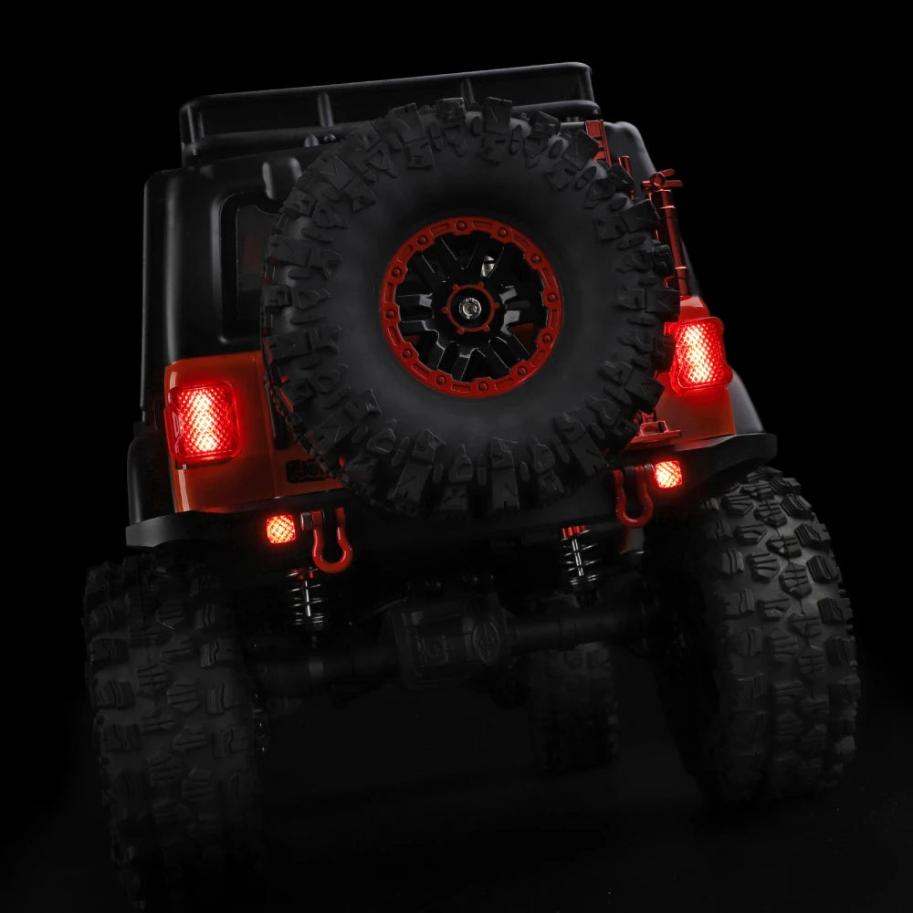 WLtoys 1:10 RCカー STRENGTH RTR 1/10 2.4G 4WD RCカー ロッククローラー オフロード クライミングトラック フルプロポーショナルLEDライト車両モデル ジープ Jeep オレンジ 104010