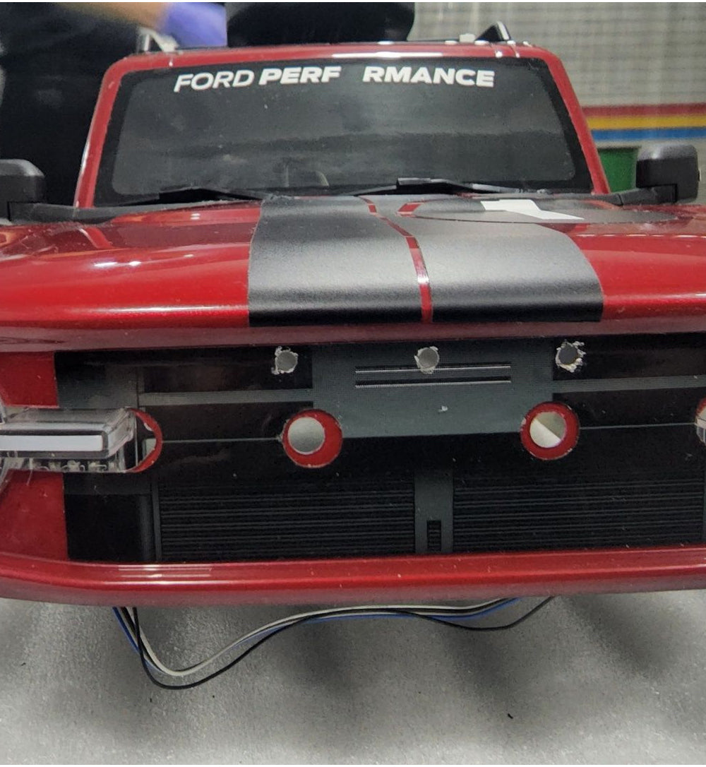 H-TECH 1/10 トラクサス TRX4適合 ブロンコ アルミメタルグリル「LED付」(ラプタータイプ)