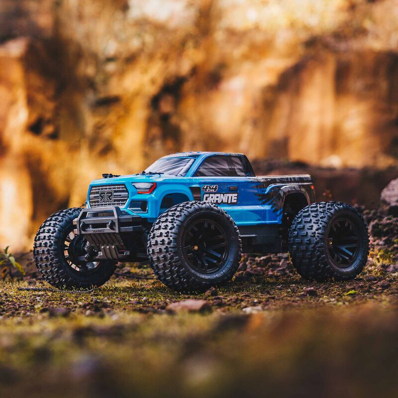 ARRMA 1/10 GRANITE 4X4 RTR モンスタートラック、ブルー ARA4202XV3T1