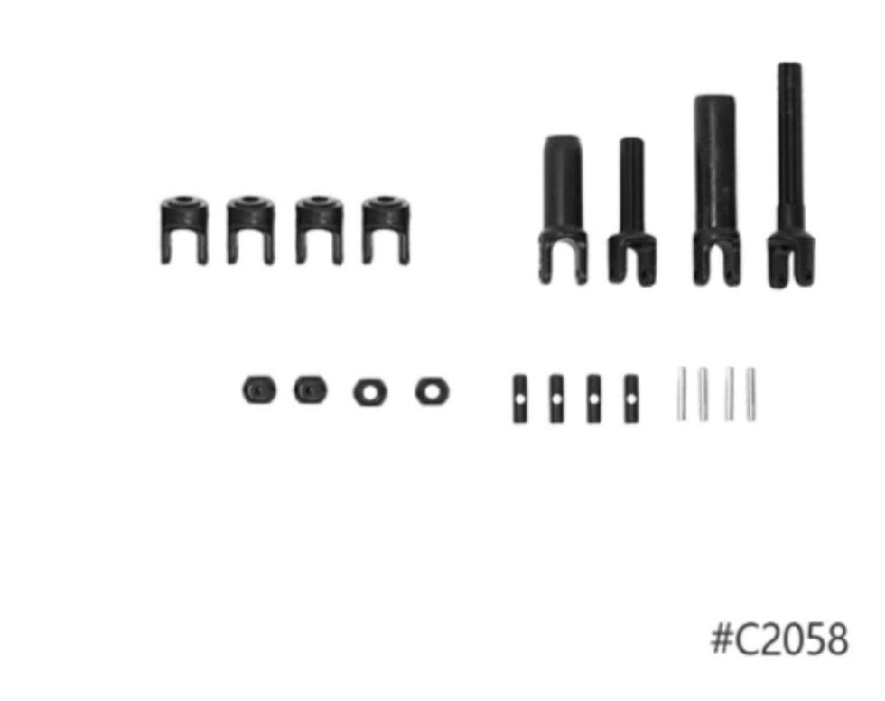 ROC HOBBY 1/18 ランドクルーザー 80用 トランスミッションシャフト フルセット C2058