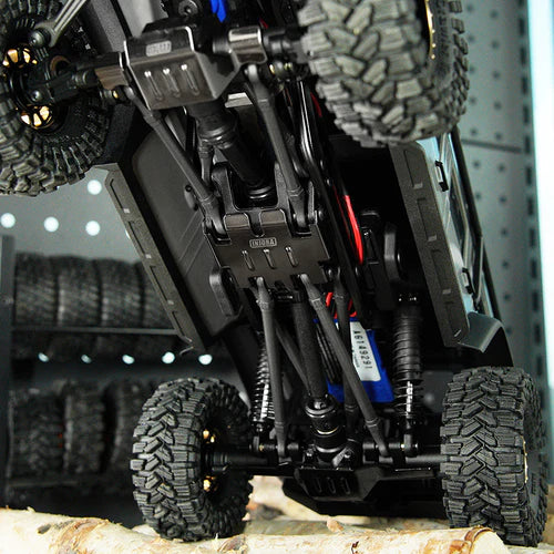 1/18 TRX4M 用 ステンレススチール シャーシアーマー スキッドプレート アクスルプロテクター
