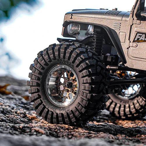 1/18~1/24 TRX4M SCX24 FCX24 ミニクローラー用 1.0インチ キング トレッカー A/T タイヤ (4本)(スーパーソフトラバー) (62*22mm) (T1014)