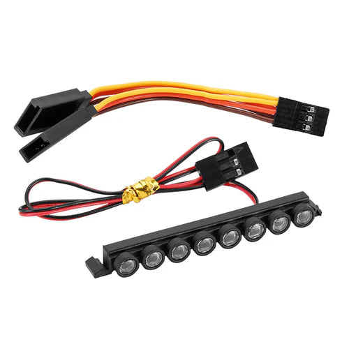 1/18 TRX4M ブロンコ用 ナイロン成形 8LED ルーフライトバー