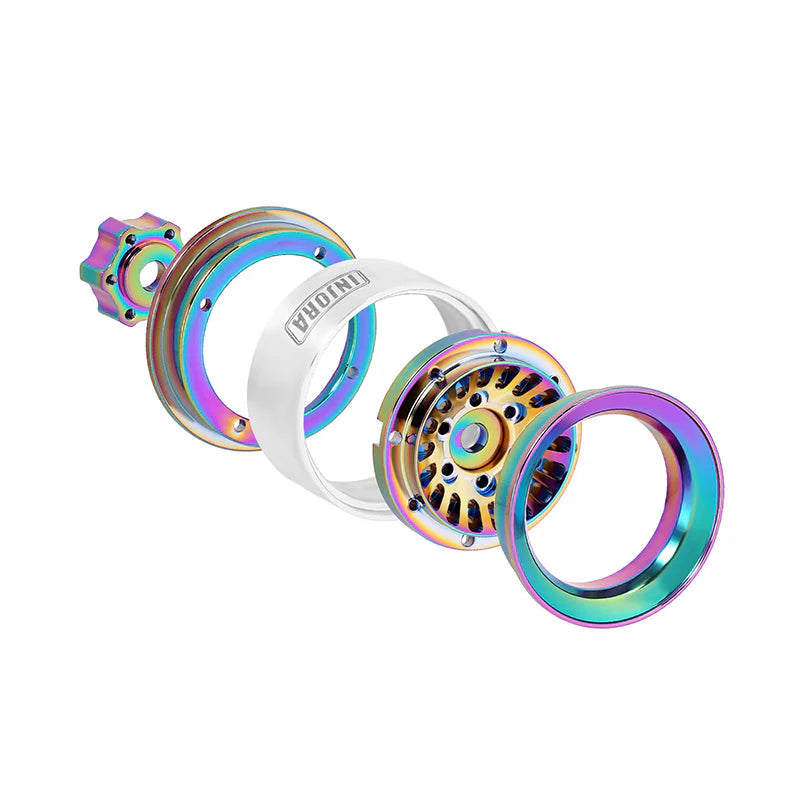 1/18 1/24 RCクローラー用 タービン 1.0インチ アルミビードロックホイール DGW-1055CL