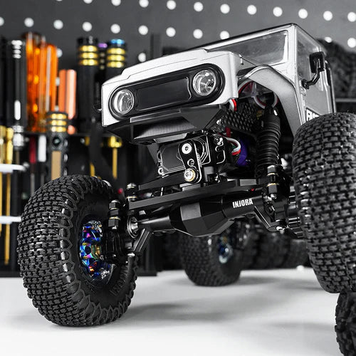 1/18 TRX4M用 +5mm ダイヤモンドポータルアクスル、レイダウンサーボマウント&リンク付き 4M-104(各色)