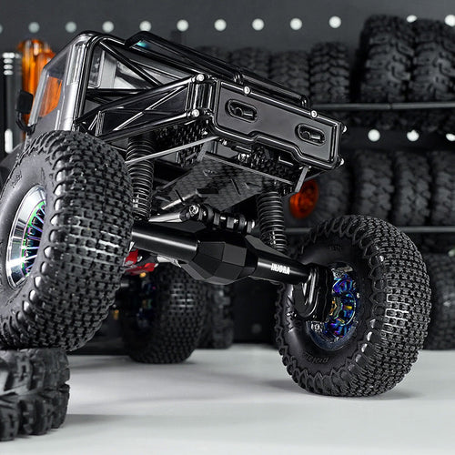 1/18 TRX4M用 +5mm ダイヤモンドポータルアクスル、レイダウンサーボマウント&リンク付き 4M-104(各色)