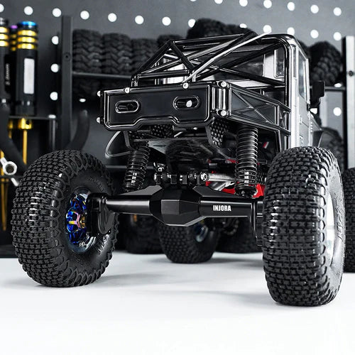 1/18 TRX4M用 +5mm ダイヤモンドポータルアクスル、レイダウンサーボマウント&リンク付き 4M-104(各色)