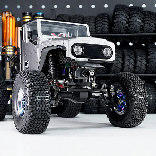 1/18 TRX4M用 +5mm ダイヤモンドポータルアクスル、レイダウンサーボマウント&リンク付き 4M-104(各色)