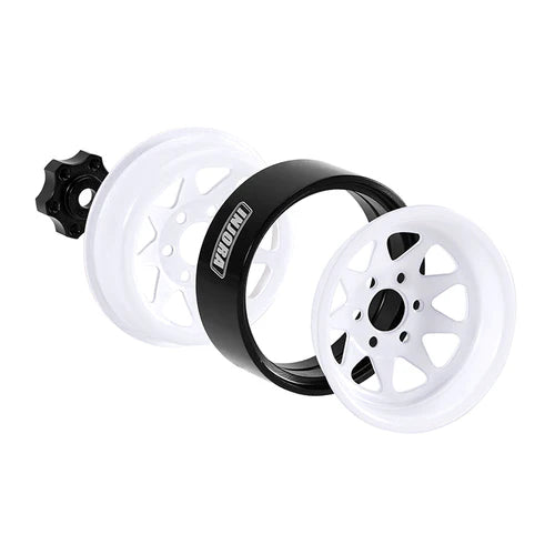 1.3インチ スタンプスチールホイール - 4.05mmオフセット 1/24 1/18 RCクローラー用 (W1312) YQW-1312BK 各色