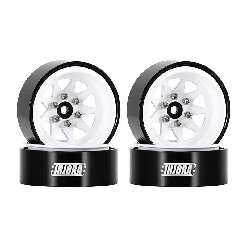 1.3インチ スタンプスチールホイール - 4.05mmオフセット 1/24 1/18 RCクローラー用 (W1312) YQW-1312BK 各色