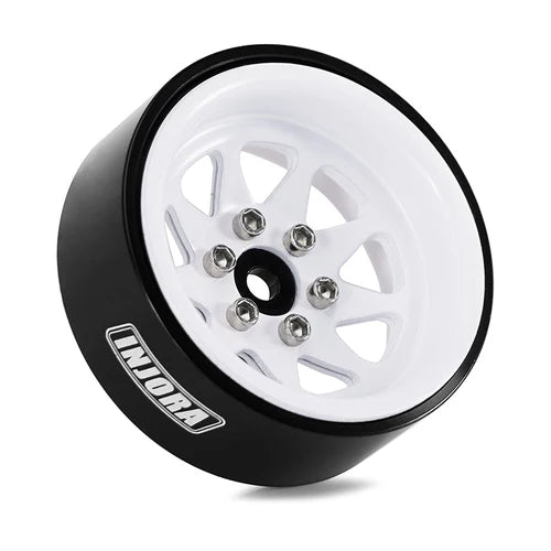 1.3インチ スタンプスチールホイール - 4.05mmオフセット 1/24 1/18 RCクローラー用 (W1312) YQW-1312BK 各色