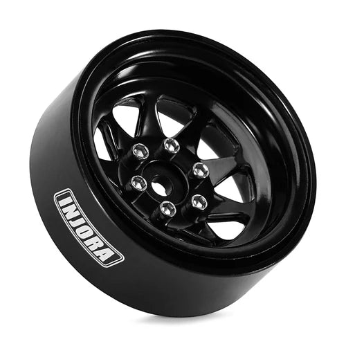 1.3インチ スタンプスチールホイール - 4.05mmオフセット 1/24 1/18 RCクローラー用 (W1312) YQW-1312BK 各色