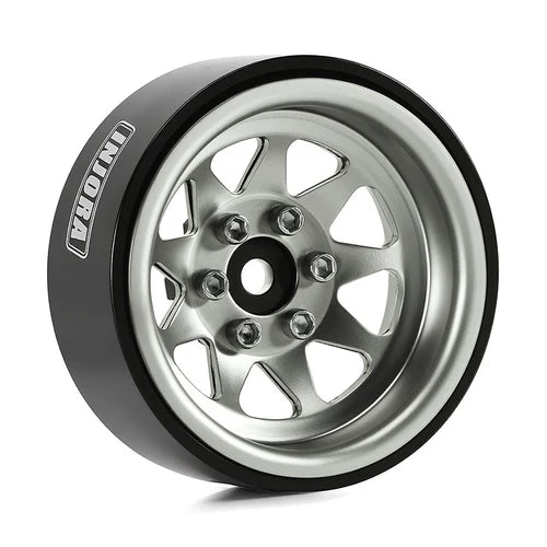 1.3インチ スタンプスチールホイール - 4.05mmオフセット 1/24 1/18 RCクローラー用 (W1312) YQW-1312BK 各色