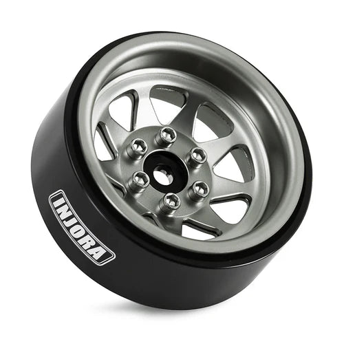 1.3インチ スタンプスチールホイール - 4.05mmオフセット 1/24 1/18 RCクローラー用 (W1312) YQW-1312BK 各色