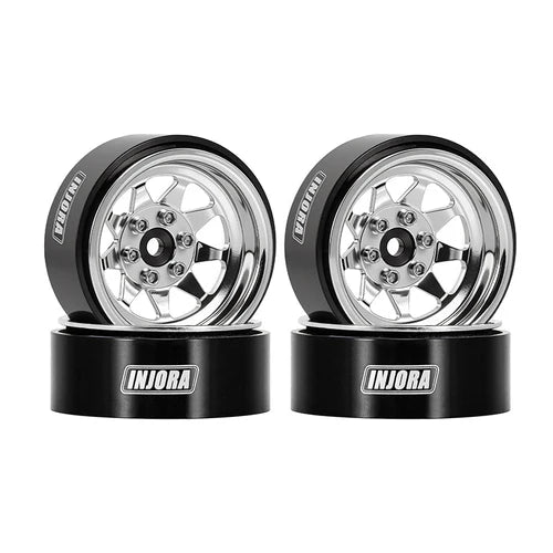 1.3インチ スタンプスチールホイール - 4.05mmオフセット 1/24 1/18 RCクローラー用 (W1312) YQW-1312BK 各色