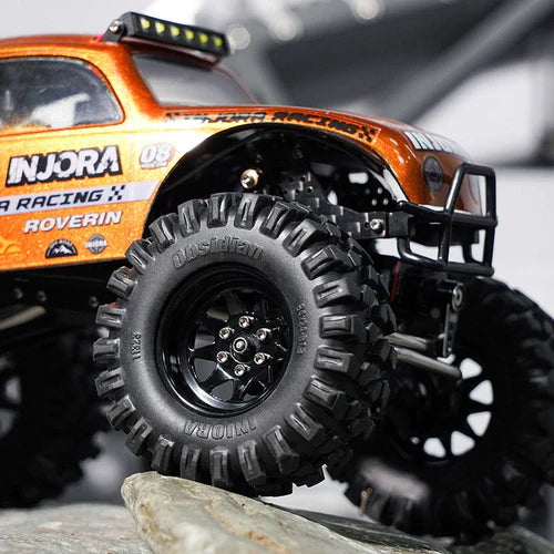 1.3インチ スタンプスチールホイール - 4.05mmオフセット 1/24 1/18 RCクローラー用 (W1312) YQW-1312BK 各色