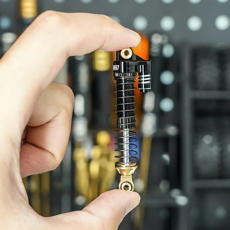 1/18 TRX4M用 59mmロングスレッドオイルショック 真鍮エンド・ダミータンク付き (2本、4本)