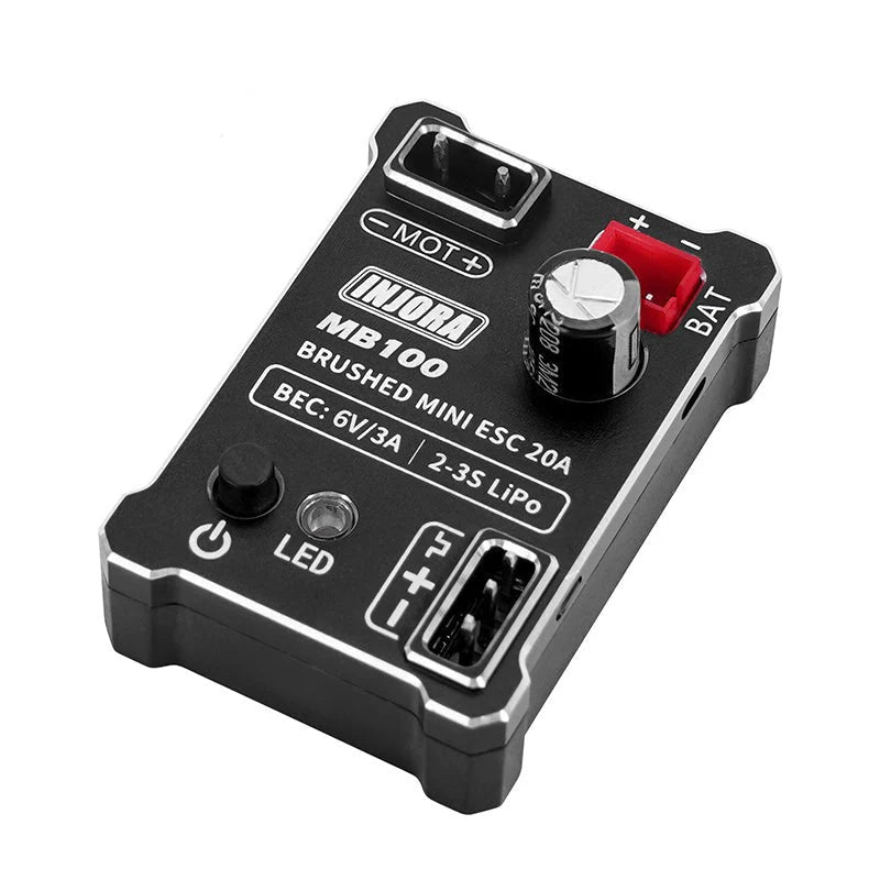1/24 1/18 RC クローラー用 MB100-R80 ブラシ付きミニ ESC 20A