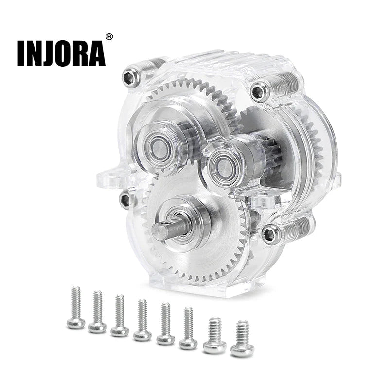 1/18 TRX4M用 アクリルハウジング付きトランスミッション