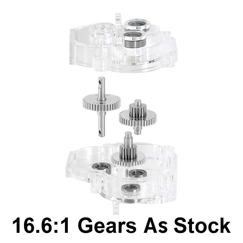 1/18 TRX4M用 アクリルハウジング付きトランスミッション