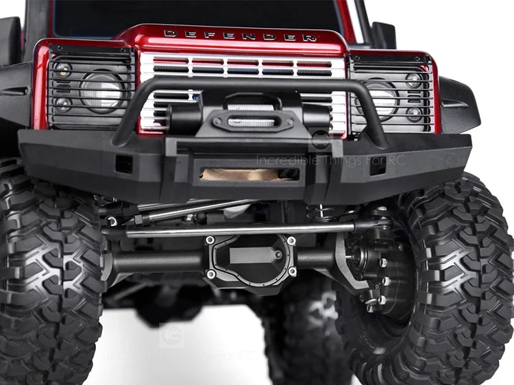 GRC Traxxas TRX-4用 G2 CNCアルミ製フロント&リアアクスルハウジング&ポータルドライブハウジングセット(ブラック、シルバー)