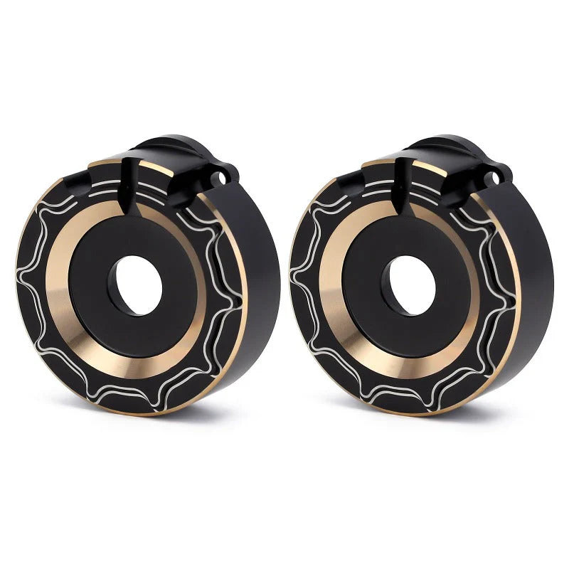 INJORA TRX-4 TRX-6用 黒真鍮製カウンターウェイト アウターポータルドライブハウジング 104g/個 #8251