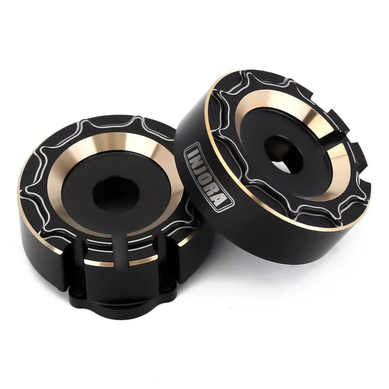 INJORA TRX-4 TRX-6用 黒真鍮製カウンターウェイト アウターポータルドライブハウジング 104g/個 #8251