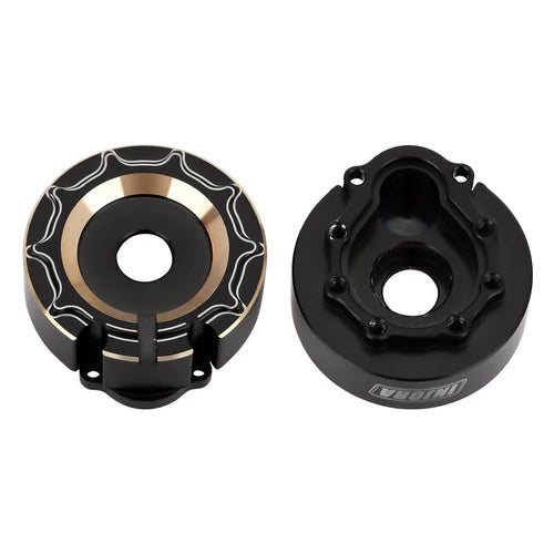 INJORA TRX-4 TRX-6用 黒真鍮製カウンターウェイト アウターポータルドライブハウジング 104g/個 #8251