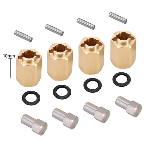 1/18 TRX4M用 真鍮ホイール六角ハブエクステンダー 4 個 5/6/7/10mm