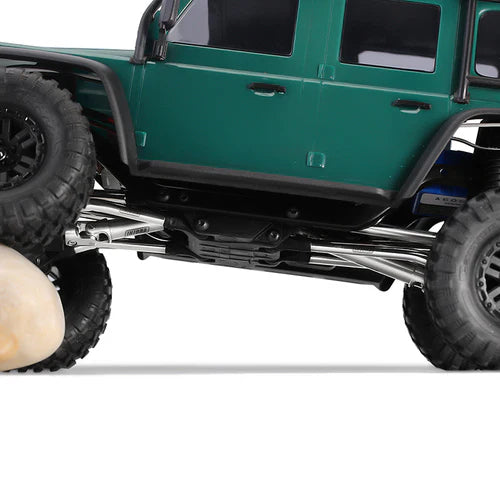 ステンレススチール シャーシアーマー スキッドプレート アクスルプロテクター 1/18 TRX4M用 4M-14