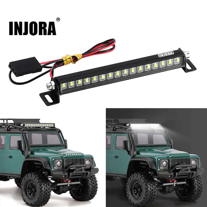 1/18 トラクサス TRX4M適合 16LED メタル ライトバー Y ワイヤー付き ディフェンダー用