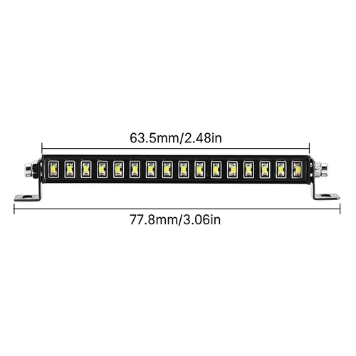 1/18 トラクサス TRX4M適合 16LED メタル ライトバー Y ワイヤー付き ディフェンダー用
