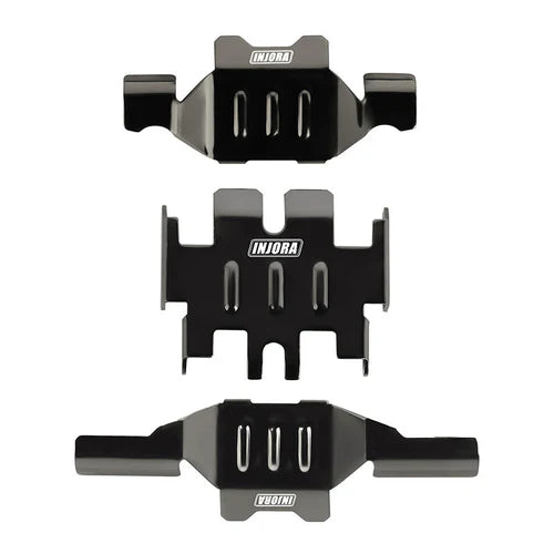 1/18 TRX4M 用 ステンレススチール シャーシアーマー スキッドプレート アクスルプロテクター