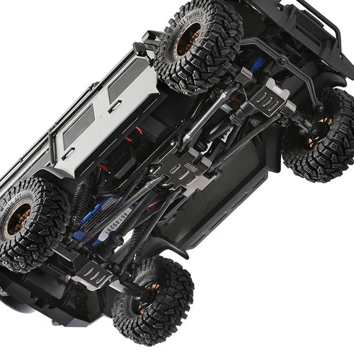 1/18 TRX4M 用 ステンレススチール シャーシアーマー スキッドプレート アクスルプロテクター