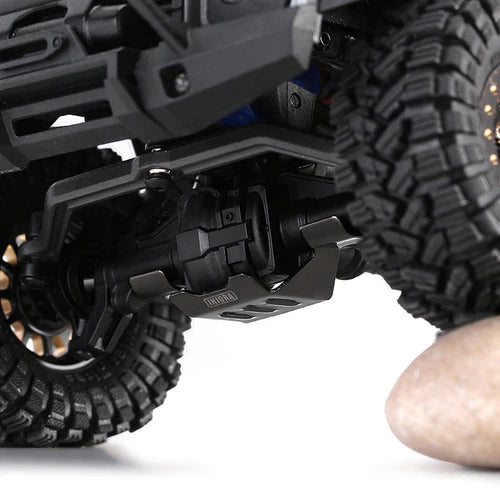 1/18 TRX4M 用 ステンレススチール シャーシアーマー スキッドプレート アクスルプロテクター