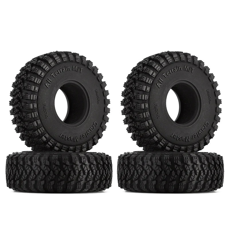 1/18~1/24 TRX4M SCX24 FCX24 ミニクローラー用 1.0 インチ A/T タイヤ 58*20mm オールテレイン クロールマスター タイヤ (スーパーソフトラバー) (4本) (T1008)