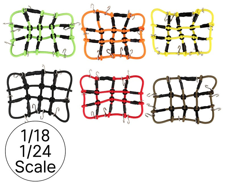 1/18 1/24 RC クローラー用 ミニ荷物ネット 弾性素材 スケールパーツ アクセサリー TRX4M SCX24 ミニッツ4X4などに